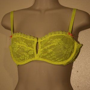 Victoria's Secret Neon Yellow with pink bows